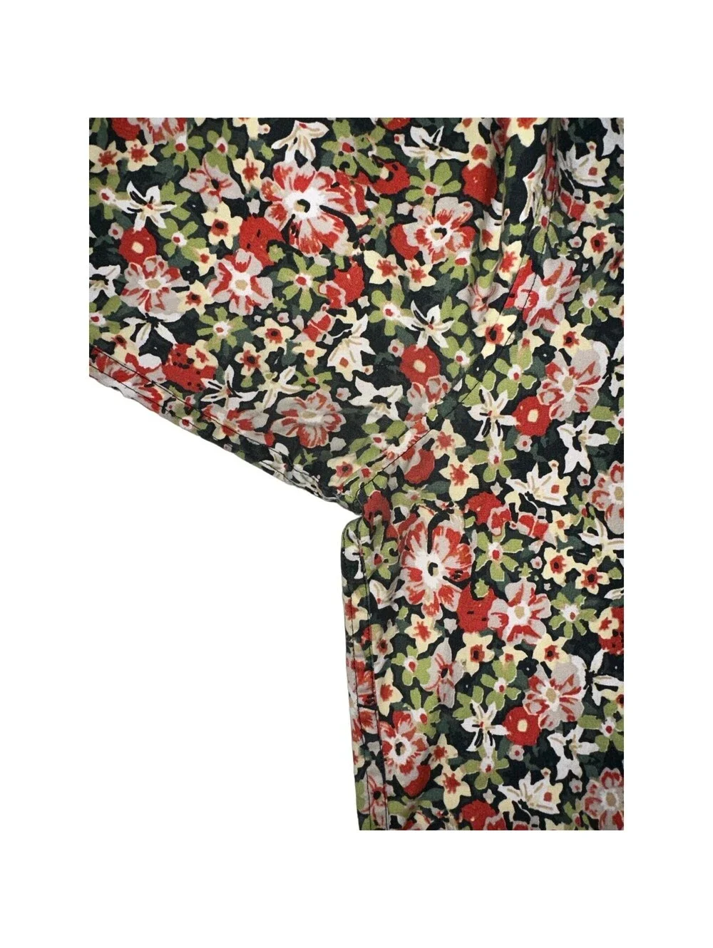 J. Crew Floral Organic Stretch Secret Wash Shirt Small